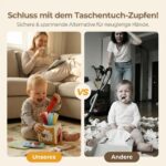 LET'S MAKE Baby Taschentuchbox – Montessori Sensorikspielzeug mit Knisterpapier & Spiegel – Bild 2