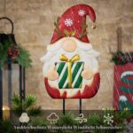 48cm Metall Weihnachtswichtel mit rotem Santa-Anzug – Gartendeko für innen & aussen – Bild 6