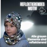 HECKBO 360° Reflektor Traktor Mütze & Loop Schal Set – Sicherheit & Wärme für Kinder (48-54 cm) – Bild 2