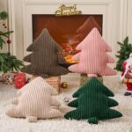 Lanpn 2er Set Weihnachtsbaum Kissen 45,5x41cm – Flauschige Dekokissen für Sofa & Bett – Bild 4
