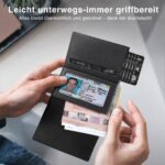 TENBST Slim Wallet Herren mit RFID-Schutz – Kompaktes Kartenetui aus Kunstleder – Bild 6