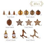 Valery Madelyn 40er Weihnachtskugeln Set Bronze – Bruchsichere Christbaumkugeln Waldland Design – Bild 6