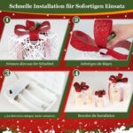 COSTWAY 3er Set LED Geschenkboxen – Beleuchtete Weihnachtsdeko mit Timer für Innen & Aussen – Bild 7