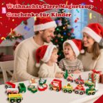 Facairzd Adventskalender 2026 Holz Eisenbahn mit Magneten – 24 Tage Weihnachtsspass für Kinder ab 3 Jahren – Bild 7