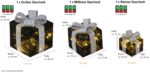 Bambelaa! 3er LED Geschenkboxen Set mit Timer – Weihnachtsdeko Schwarz-Silber – Bild 3