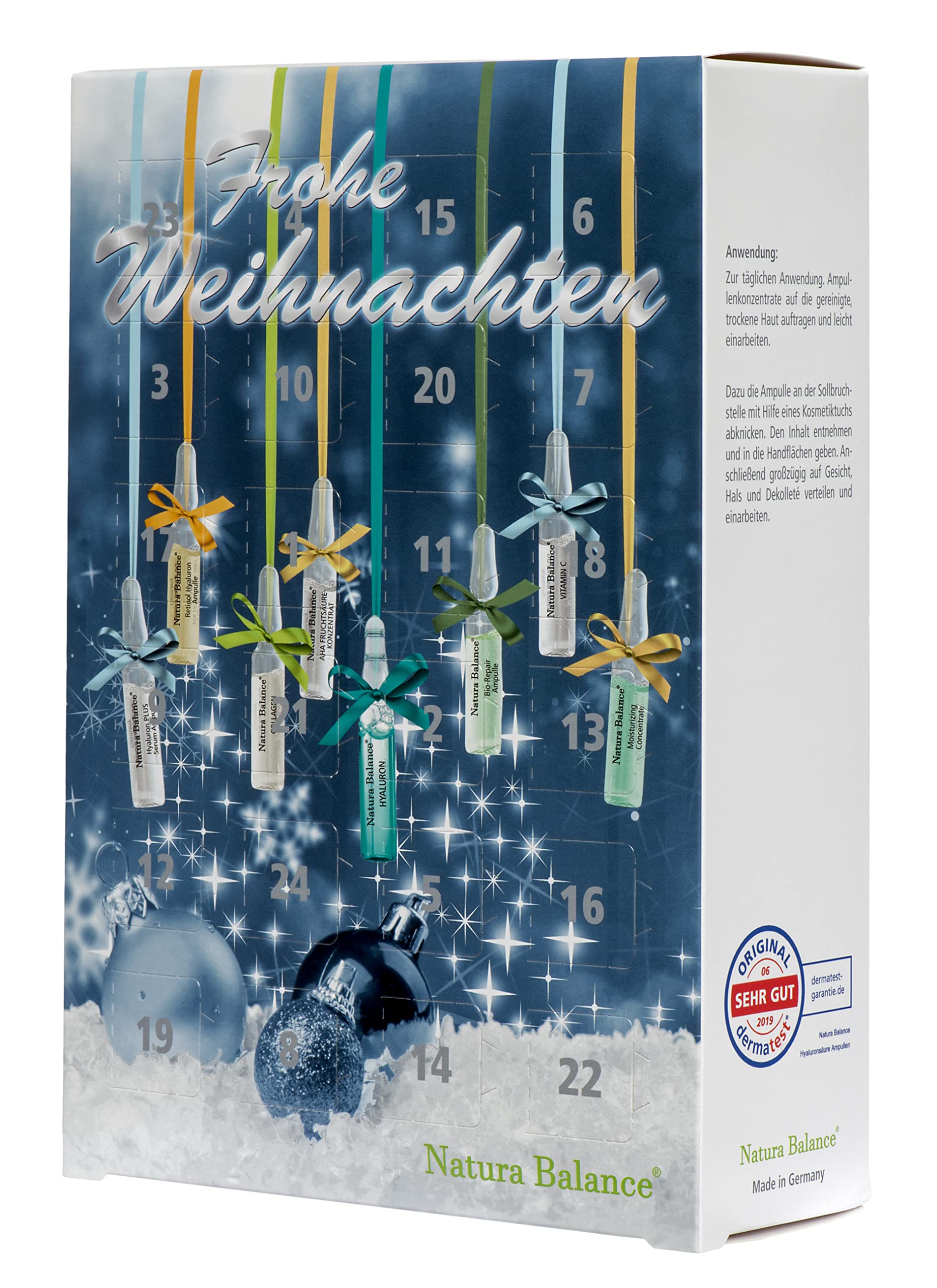 Natura Balance Adventskalender 2026 – 24 Beauty Ampullen Intensivkur für Gesichtspflege