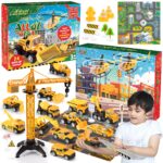 Tsokize Adventskalender Auto 2026 – 24 Baustellenfahrzeuge für Kinder ab 1–6 Jahren