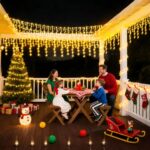 BLOFUN 20M Eisregen Lichterkette Außen Warmweiss – 720 LED mit Timer & 8 Modi – Bild 4