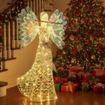 COSTWAY Weihnachtsengel 158cm beleuchtet – 250 LED-Lichter für Innen & Außen – Bild 8