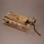 Holz Deko-Schlitten mit 25 warmweißen LEDs – Weihnachtsdekoration 31,5 cm – Bild 6