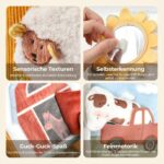 LET'S MAKE Baby Taschentuchbox – Montessori Sensorikspielzeug mit Knisterpapier & Spiegel – Bild 5