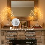 DELICHTER 2er Pack Lichterbaum 45 cm mit 108 warmweissen LEDs – USB/Batteriebetrieb – Bild 5