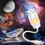 FUYAOSC 2-in-1 Galaxy Projektor mit 360° Rotation – Sternenhimmel Nachtlicht für Schlafzimmer