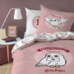 Harry Potter Bettwäsche 135x200 Flanell – Hedwig Kinderbettwäsche aus 100% Baumwolle – Bild 2