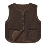 beifon Teddy Fleece Weste Damen – Ärmellose Plüschweste für Herbst & Winter
