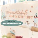 Papierdrachen Adventskalender 2026 Wandkalender 120 x 60 cm – Bestickter Stoff zum Befüllen – Bild 6