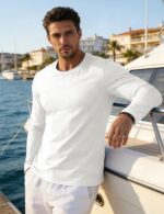 EKLENTSON Langarm T-Shirt Herren Baumwolle – Komfortables Basic Shirt Regular Fit – Bild 2