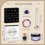 Vexyra Chakra Duftkerzen Adventskalender 2026 – 7er Set mit Edelsteinen & Schmuck – Bild 8