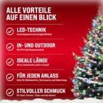 Monzana® Lichterkette 400 LED 40m – IP44 Weihnachtsbeleuchtung für Innen & Aussen – Bild 8