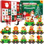 Vexyra Adventskalender 2026 mit magnetischem Holzzug – Montessori Lernspielzeug für Kinder