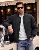 KEFITEVD Herren-Bomberjacke – Wattierte Winterjacke im US-Militär-Stil – Bild 2