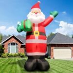 Omdekor Aufblasbarer Weihnachtsmann 3 m mit LED – Wetterfeste Outdoor Weihnachtsdeko