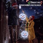 2er-Set LED Weihnachtslaterne 30cm – Schneemann-Design mit 40 LEDs, 8 Modi & IP44 Wasserdicht – Bild 5