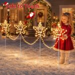 Quntis 4er LED Weihnachtsstern-Set 216 LEDs – IP65 Aussendeko mit Timer & 8 Leuchtmodi – Bild 6