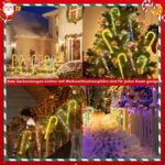 YAVOCOS 46cm Zuckerstangen Lichterketten Set mit 12 LEDs – Weihnachtsdeko für Innen & Aussen – Bild 6