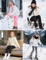 KEREDA Mädchen Thermoleggings 2er-Pack mit Fleece-Futter – Warme Winterleggings für Kinder – Bild 5