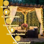 Joycome Lichtervorhang 6m x 3m mit 600 LED – Warmweiss Wasserdicht für Innen & Aussen – Bild 5