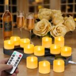 daphomeu 12er LED Teelichter mit Fernbedienung – Wiederaufladbar, 100+ Std. Betrieb – Bild 5