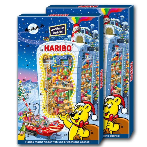 HARIBO Adventskalender 2026 – 2er Set mit 24 Mini-Tüten pro Kalender (2x300g)