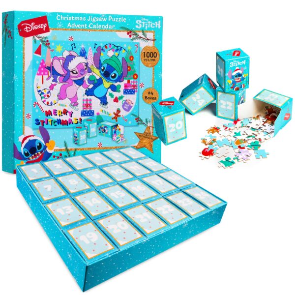 Disney Stitch Adventskalender 2026 – 1000-Teile Puzzle mit 24 Türchen für die ganze Familie