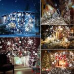 iShabao Doppelkopf LED Schneeflocken Projektor – Wasserdichte Weihnachtsdeko mit Timer für Aussen – Bild 3