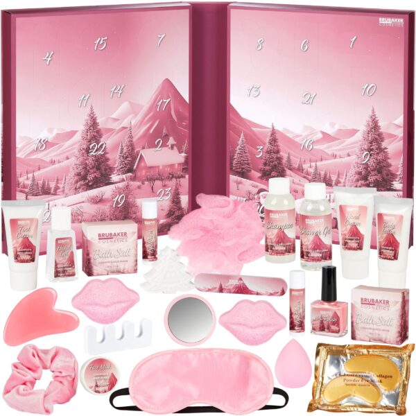 BRUBAKER XXL Beauty Adventskalender 2026 – 24 Wellness-Produkte im Buch-Design für Frauen