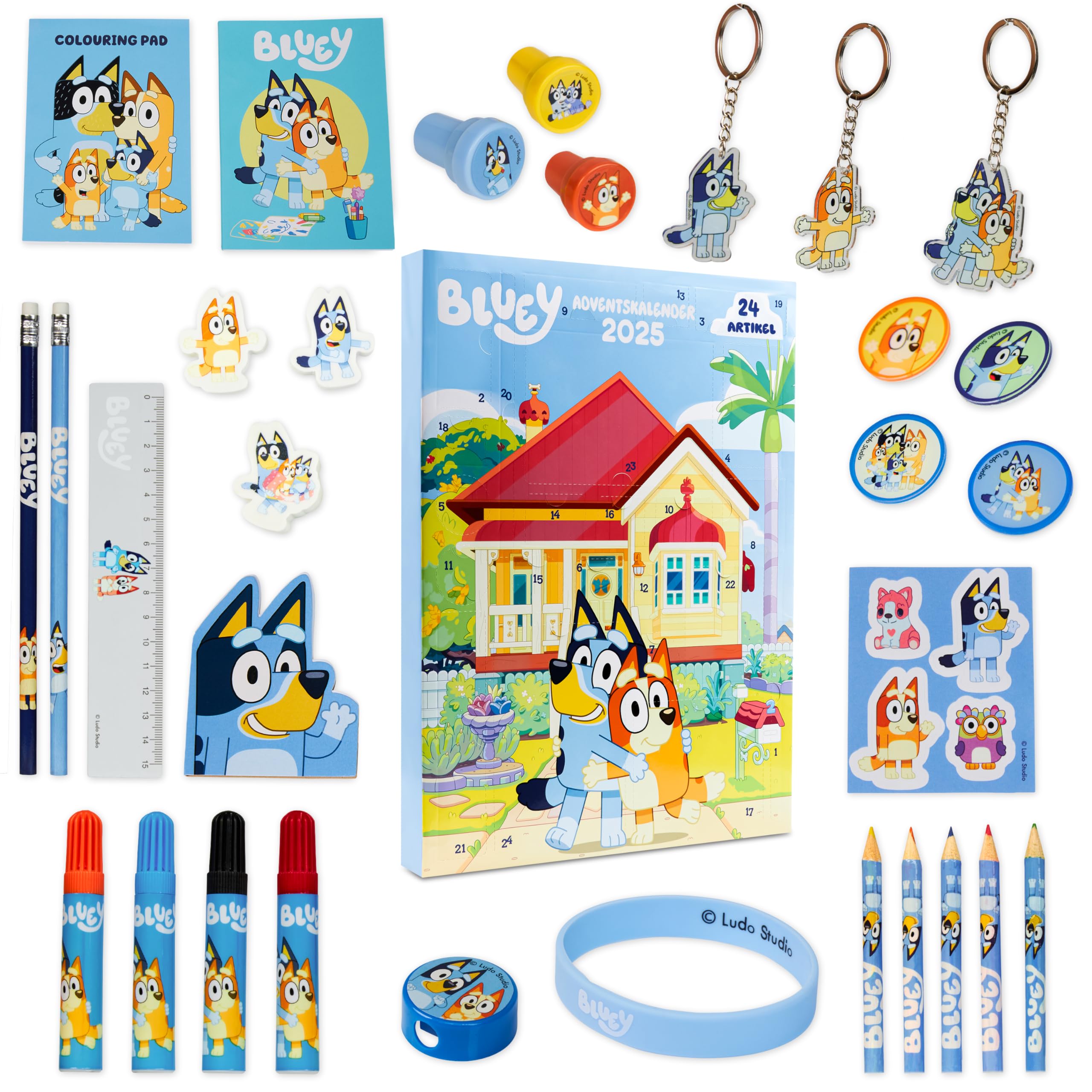 914jq5WLHHL._SY2560_.jpg BlueY Adventskalender 2026 – 24 Schreibwaren Überraschungen für Kinder – Bild 1