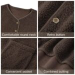 beifon Teddy Fleece Weste Damen – Ärmellose Plüschweste für Herbst & Winter – Bild 4