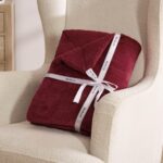 BEDSURE Sherpa Kuscheldecke 150x200 cm – Flauschige Wolldecke in Rot für Couch & Bett – Bild 7