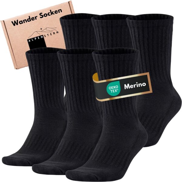 Alpenstern® Merino Wandersocken – Anti-Blasen Trekking-Socken für Damen & Herren