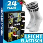 Get Trend Fortnite Socken Adventskalender 24 Paar – Gaming Geschenk für Teenager & Herren – Bild 5