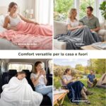 BEDSURE Fleecedecke 220x240cm Grau – Weiche Kuscheldecke aus Mikrofaser für Sofa & Bett – Bild 7