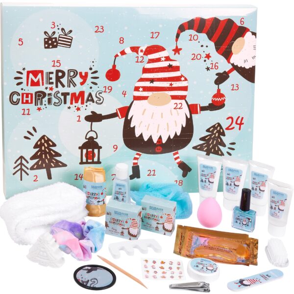 BRUBAKER Adventskalender 2026 Weihnachtswichtel – XXL Beauty & Wellness mit 24 Pflegeprodukten