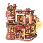 ROKR Dream Coffee Factory 3D Holzpuzzle EAB02 – Mechanisches Modell mit LED & Sound