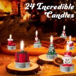 DECO EXPRESS Kerzen Adventskalender 2026 – 24 Teelichter mit Keramikhalter & Weihnachtsdeko – Bild 2