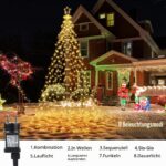 Joomer Weihnachtsbeleuchtung 568 LED 3,87M mit Stern – Warmweiß Außen Christbaumbeleuchtung Dimmbar – Bild 4