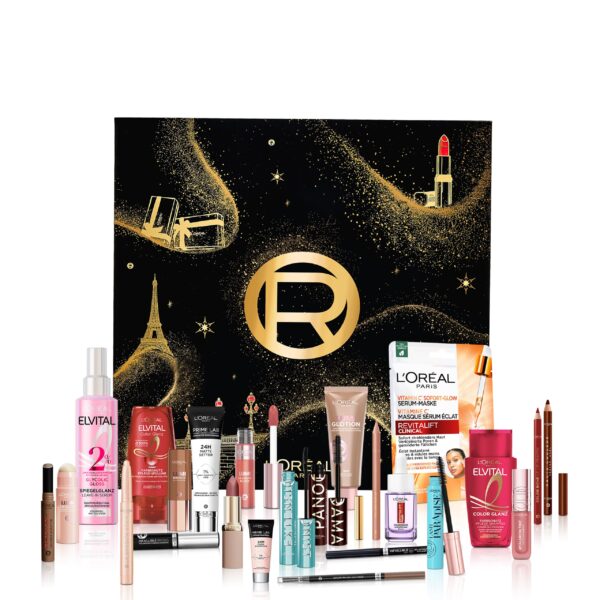 L'Oreal Paris Beauty Adventskalender 2026 – 24 Premium Beauty-Produkte mit Make-up, Haarpflege & Gesichtspflege