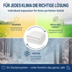 DreamHome 4-Jahreszeiten Kinder-Bettdecke 100x135 cm mit Druckknöpfen – Set inkl. Kissen – Bild 7