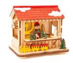 small foot Weihnachtsmarkt Lampen-Set aus Holz – LED-Dekoration mit 3 beleuchteten Hütten – Bild 6