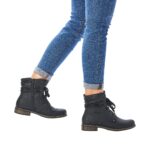 Rieker Damen Schnürstiefel 71229 – Winterstiefel mit Warmfutter & Reissverschluss – Bild 7